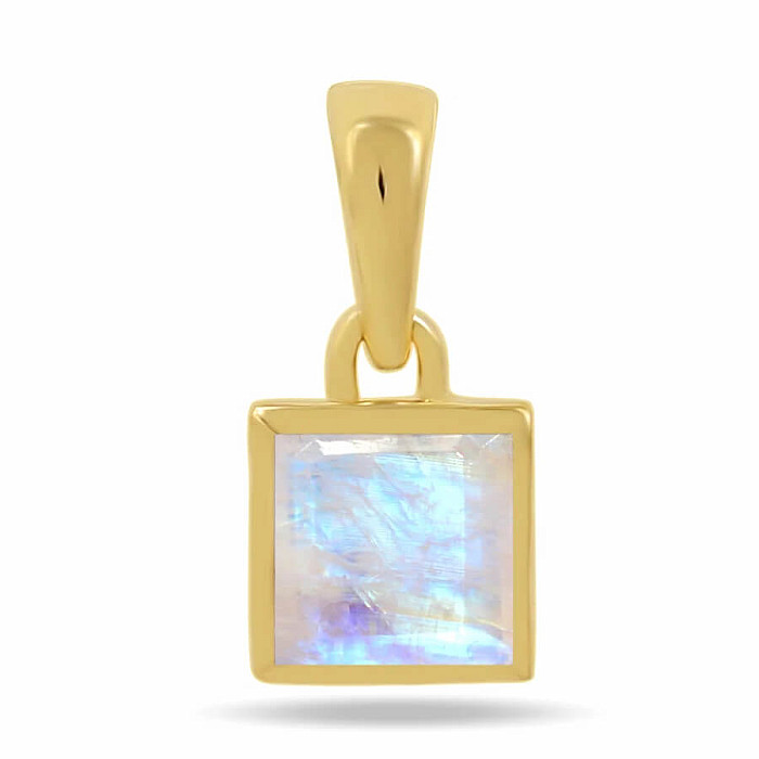 Stříbrný přívěsek s měsíčním kamenem CB-P707G-RM - 6 mm