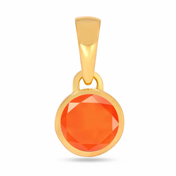 Stříbrný přívěsek s přírodním karneolem CB-P708G-CRF - 6 mm