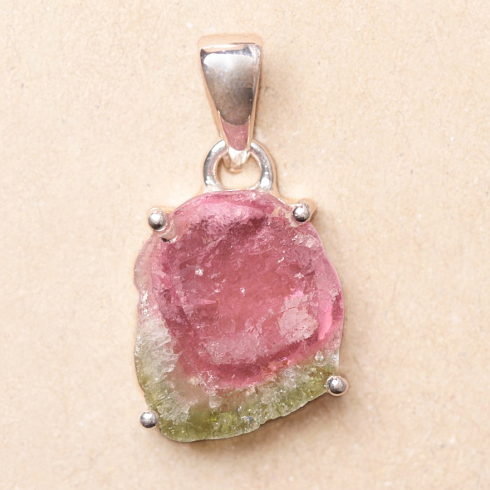 Turmalín meloun přívěsek stříbro Ag 925 P456 - 1