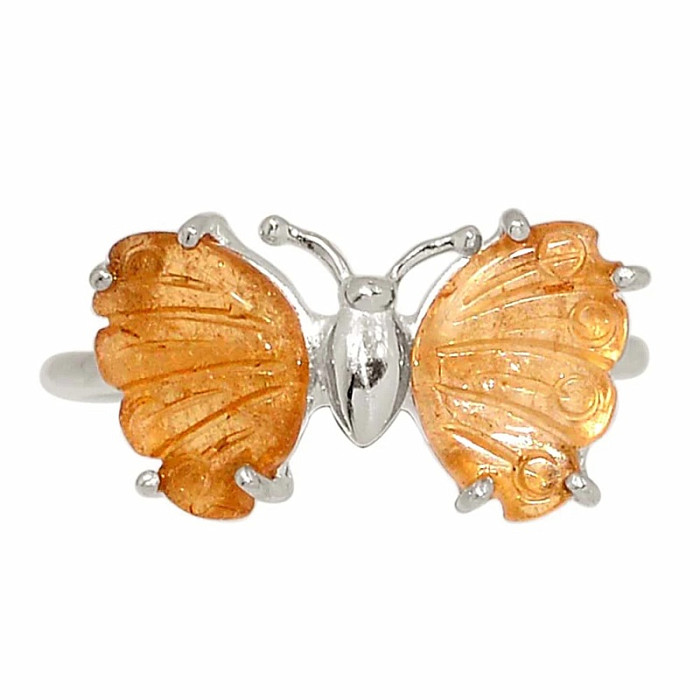 Turmalín motýl prsten stříbro Ag 925 R65 - 54 mm (US 7)