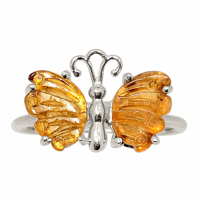 Turmalín motýl prsten stříbro Ag 925 R70 - 57 mm (US 8)