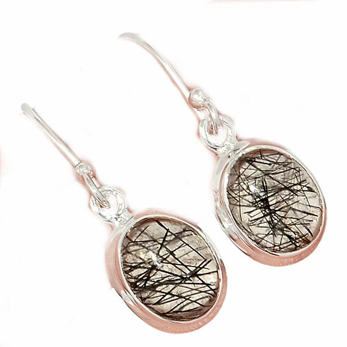 Turmalín v křišťálu náušnice stříbro Ag 925 E756 - 0