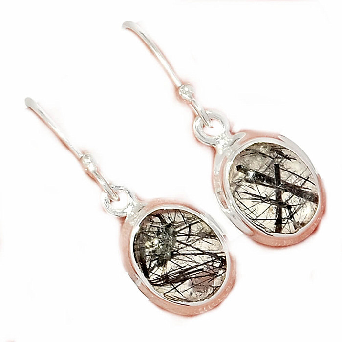 Turmalín v křišťálu náušnice stříbro Ag 925 E772 - 0