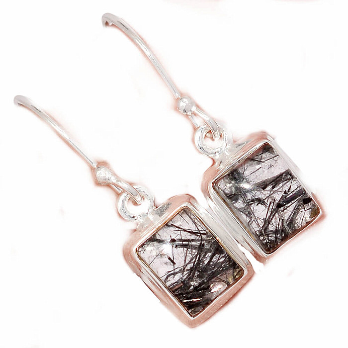 Turmalín v křišťálu náušnice stříbro Ag 925 E798 - 0