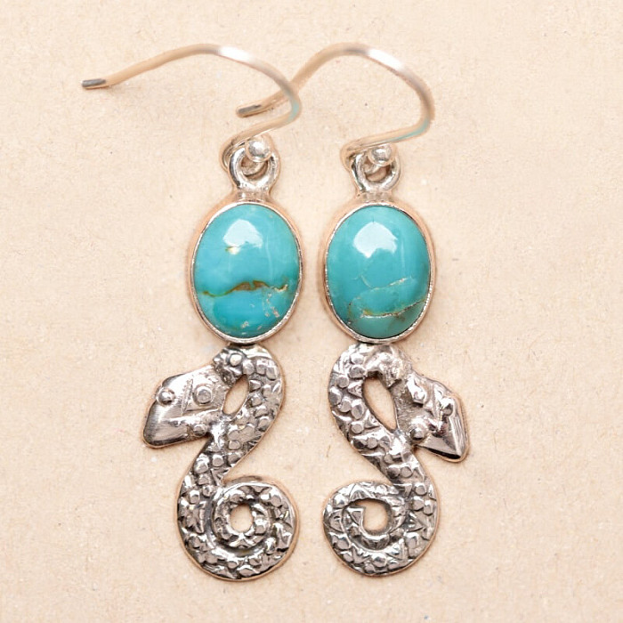 Tyrkys Mohave náušnice stříbro Ag 925 47086 - 2