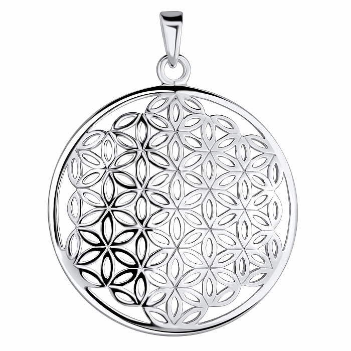 10023837 Stříbrný přívěsek KVĚTINA ŽIVOTA - 26 mm