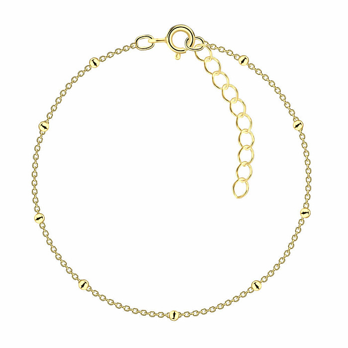 12115 Stříbrný náramek řetízkový pozlacený 18 cm - 18 cm