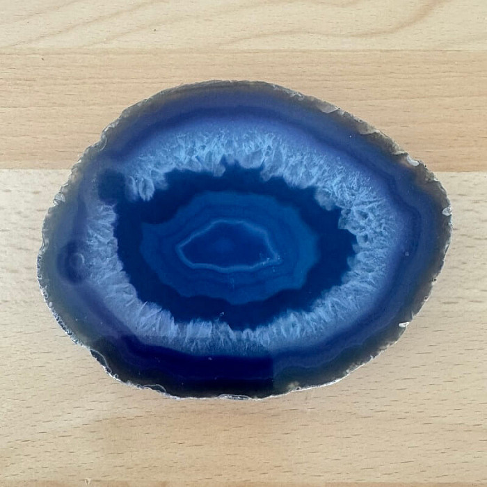 Achát leštěný plátek 21 - cca 10 x 7