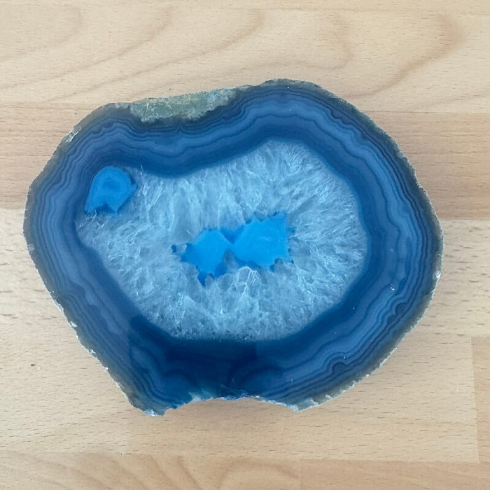 Achát leštěný plátek 22 - cca 12