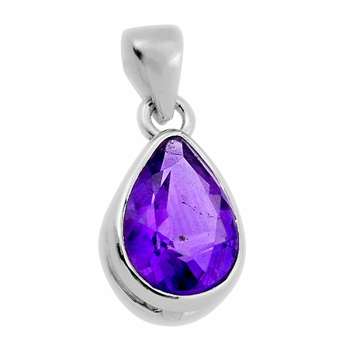 Ametyst broušený přívěsek stříbro Ag 925 35331 - 1