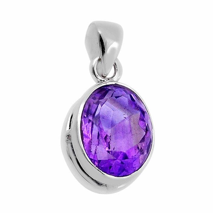 Ametyst broušený přívěsek stříbro Ag 925 40713 - 1