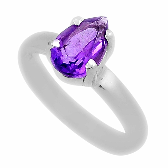 Ametyst broušený prsten stříbro Ag 925 39233 - 55 mm (US 7