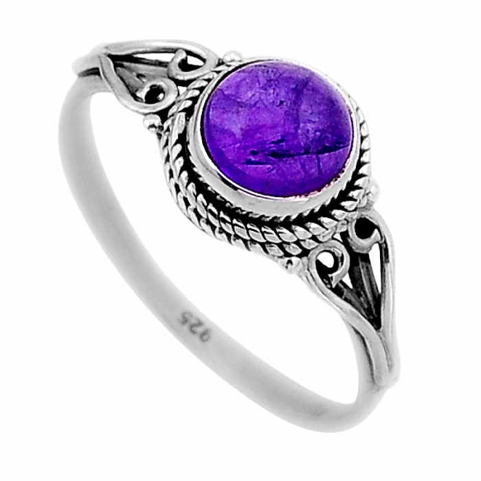 Ametyst prsten stříbro Ag 925 52893 - 59 mm (US 9)