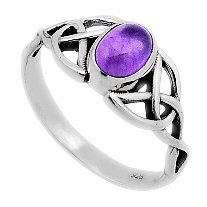 Ametyst prsten stříbro Ag 925 54752 - 56 mm (US 7