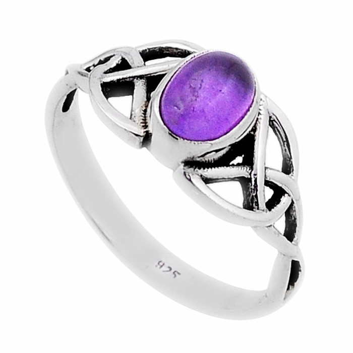 Ametyst prsten stříbro Ag 925 54758 - 56 mm (US 7