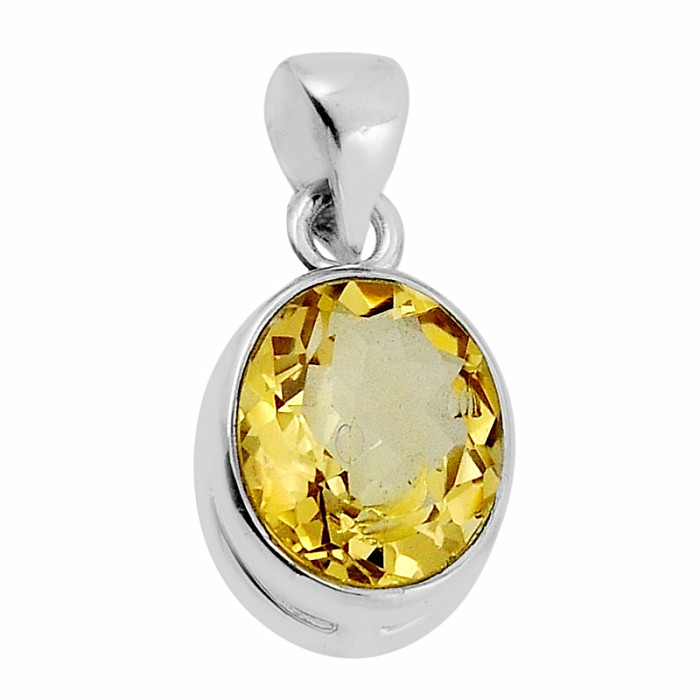 Citrín broušený přívěsek stříbro Ag 925 35326 - 1