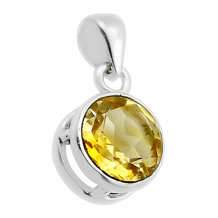 Citrín broušený přívěsek stříbro Ag 925 40687 - 1