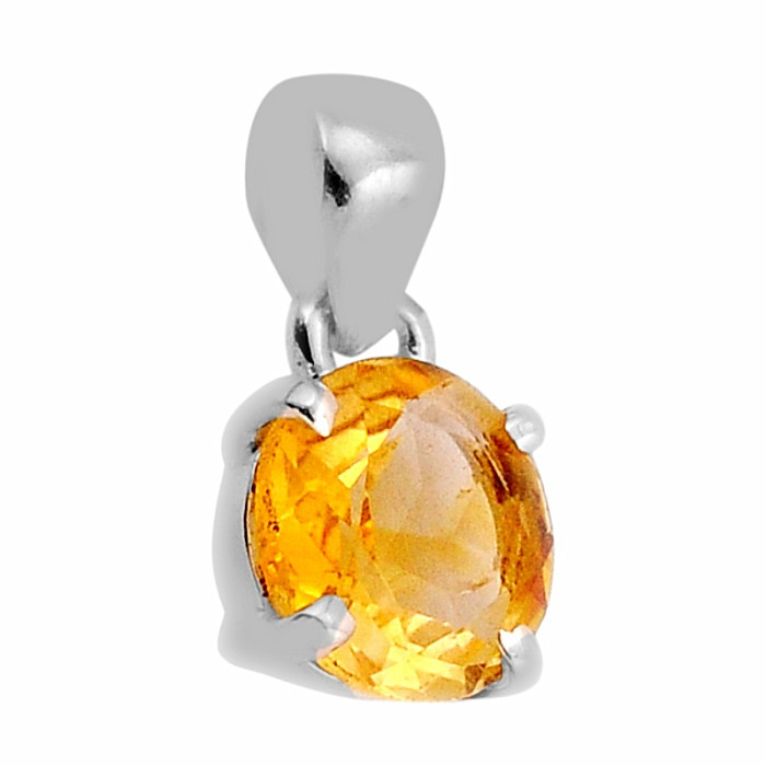 Citrín broušený přívěsek stříbro Ag 925 42606 - 0