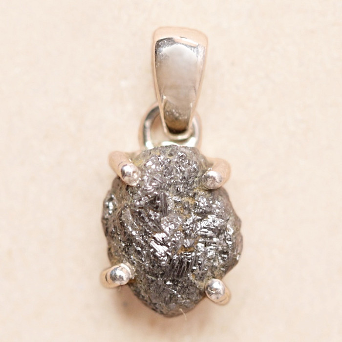 Diamant přírodní surový přívěsek stříbro Ag 925 LOT86 - 0