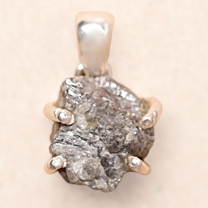 Diamant přírodní surový přívěsek stříbro Ag 925 LOT89 - 0