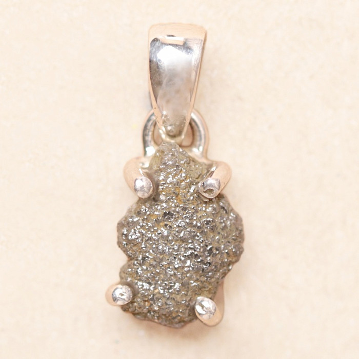 Diamant přírodní surový přívěsek stříbro Ag 925 LOT90 - 0