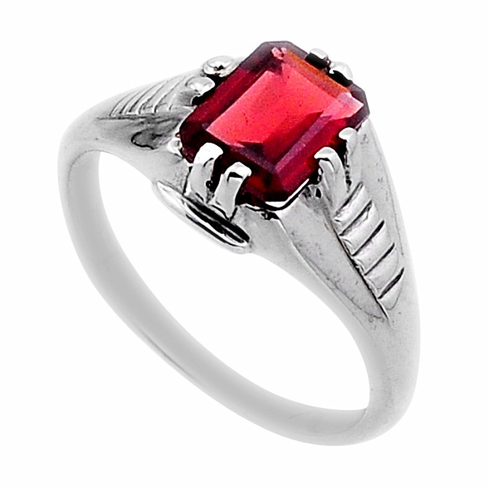 Granát broušený prsten stříbro Ag 925 54933 - 55 mm (US 7