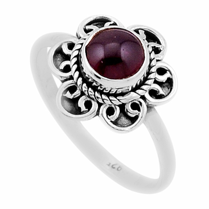 Granát prsten stříbro Ag 925 47237 - 55 mm (US 7