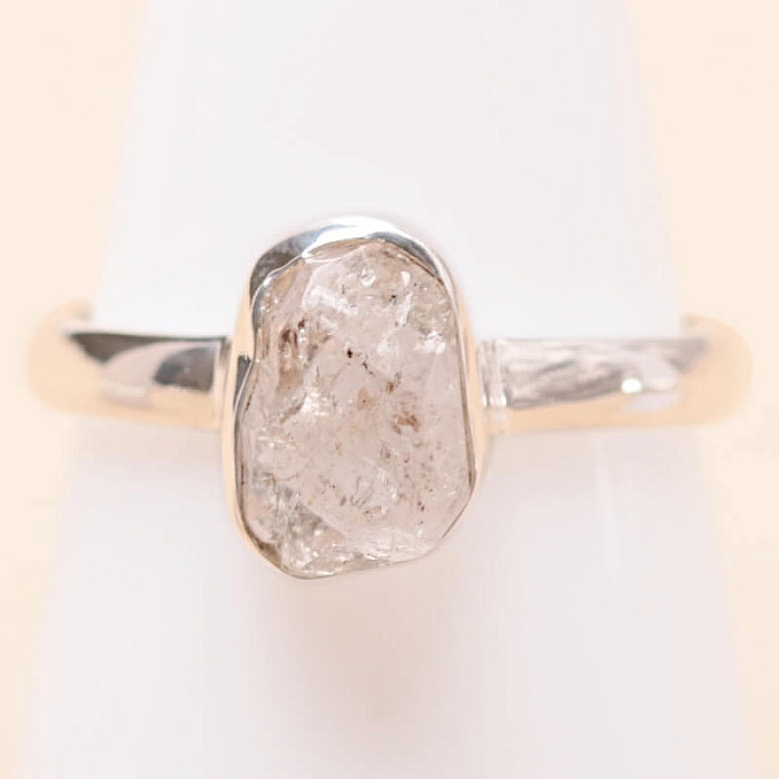 Herkimer diamant prsten stříbro Ag 925 LOT108 - 58 mm (US 8