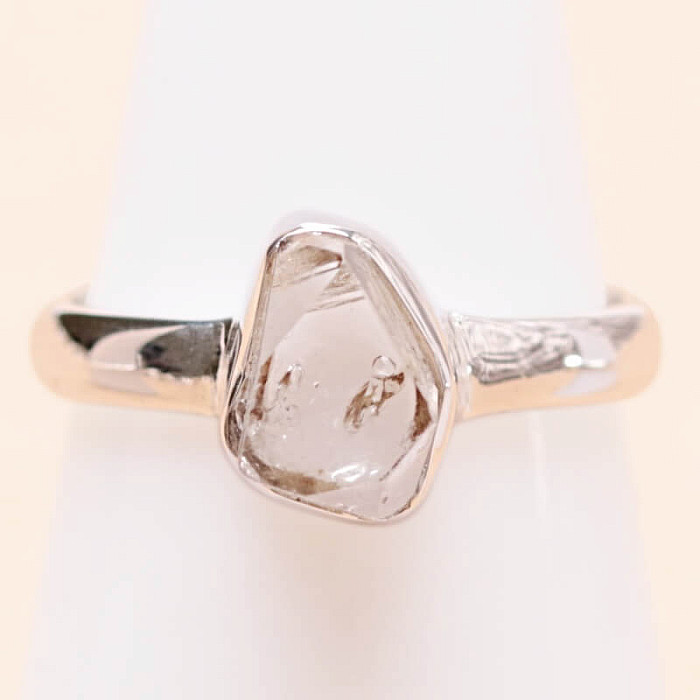 Herkimer diamant prsten stříbro Ag 925 LOT87 - 52 mm (US 6)