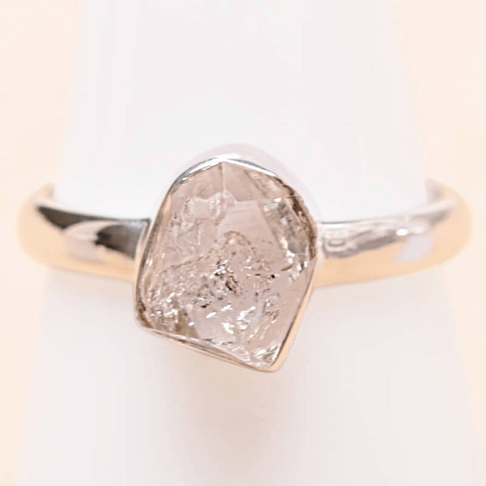 Herkimer diamant prsten stříbro Ag 925 LOT91 - 57 mm (US 8)
