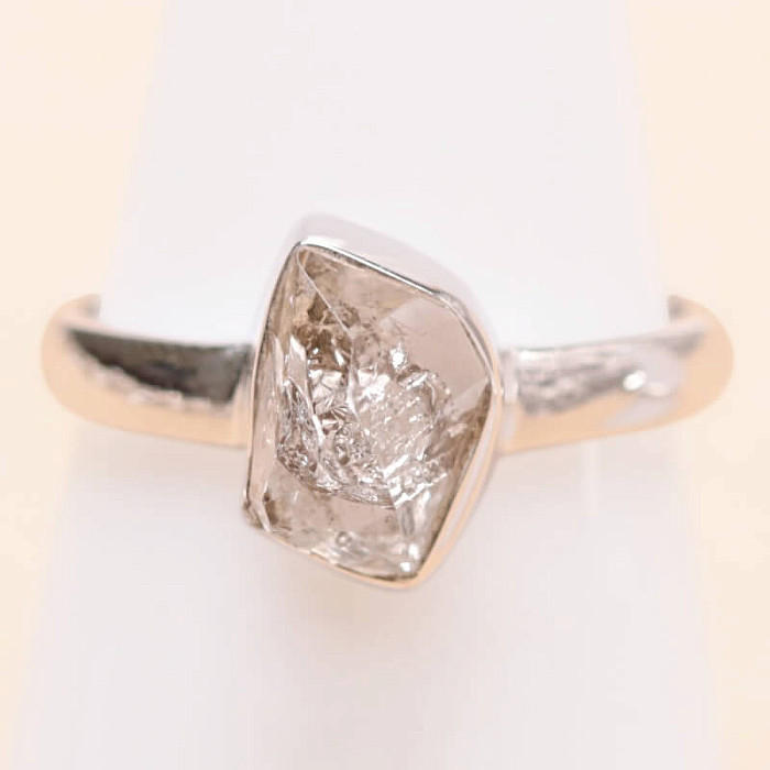 Herkimer diamant prsten stříbro Ag 925 LOT98 - 52 mm (US 6)