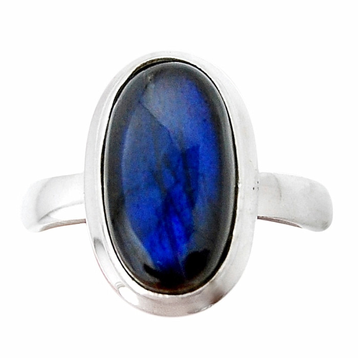 Labradorit duhový prsten stříbro Ag 925 41406 - 54 mm (US 7)