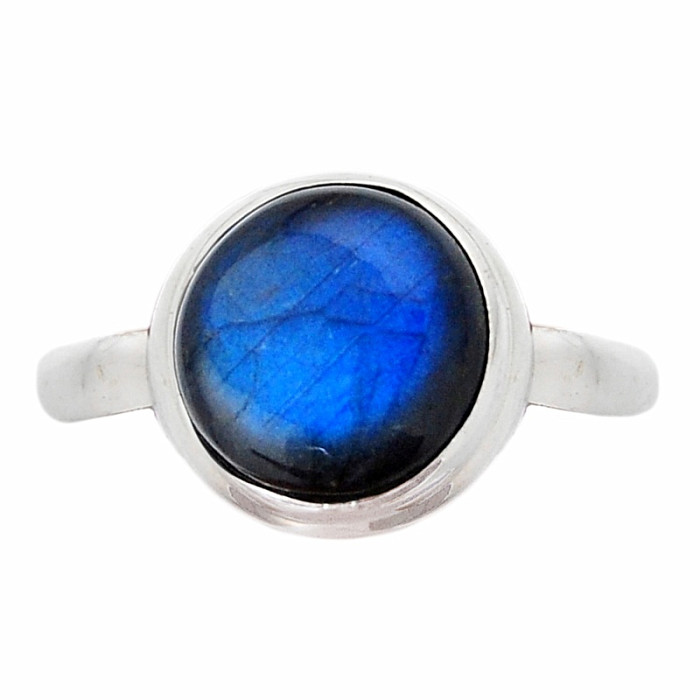 Labradorit duhový prsten stříbro Ag 925 41414 - 58 mm (US 8