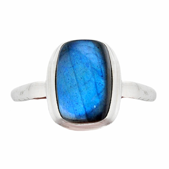 Labradorit duhový prsten stříbro Ag 925 41419 - 58 mm (US 8