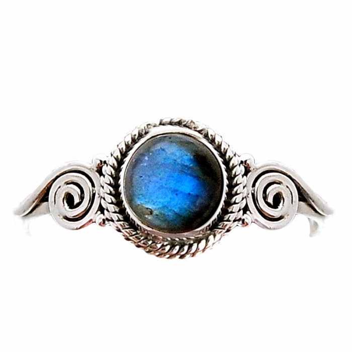 Labradorit duhový prsten stříbro Ag 925 47740 - 54 mm (US 7)