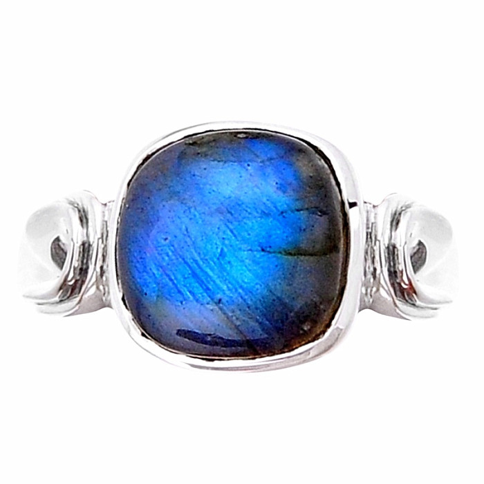 Labradorit duhový prsten stříbro Ag 925 54559 - 53 mm (US 6