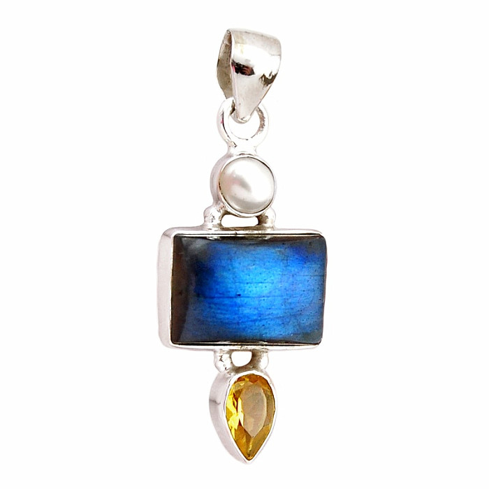 Labradorit přívěsek stříbro Ag 925 41667 - 2