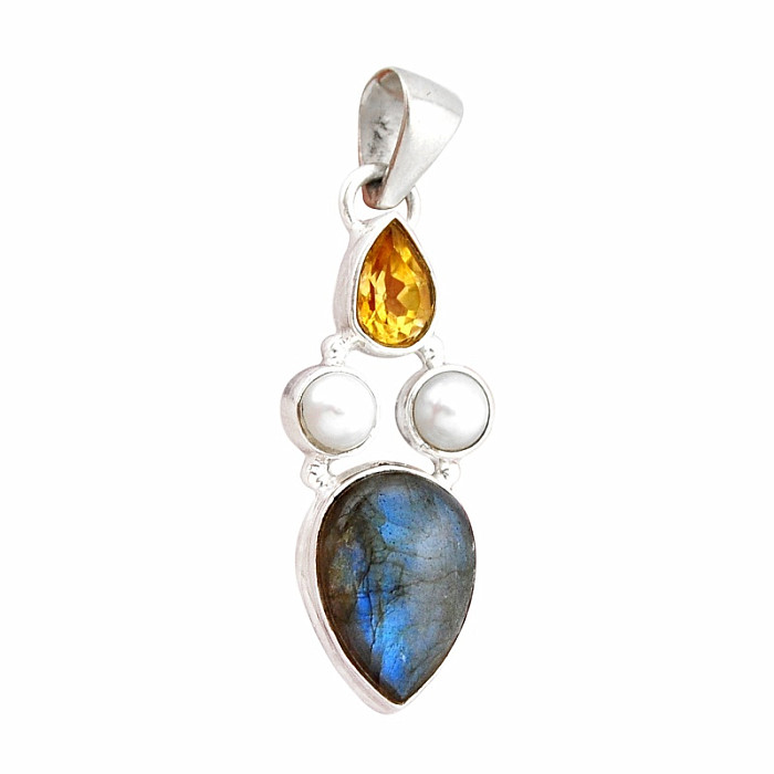 Labradorit přívěsek stříbro Ag 925 47100 - 3