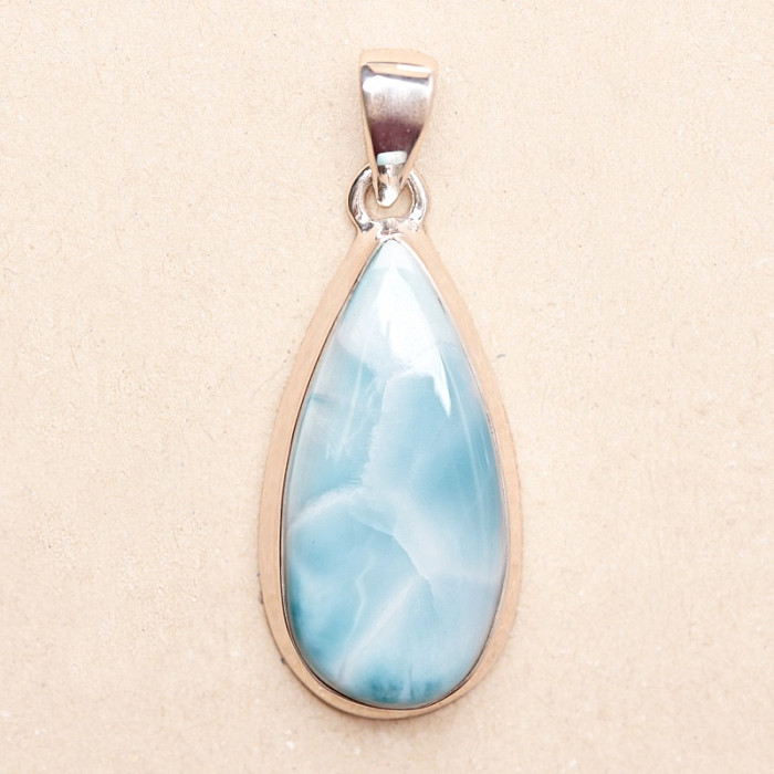 Larimar přívěsek stříbro Ag 925 LOT429 - 3 cm