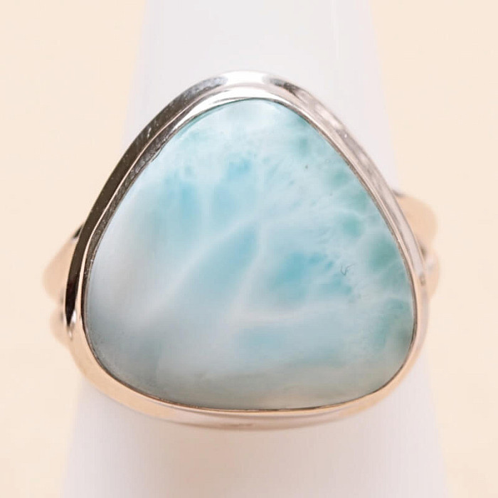 Larimar prsten stříbro Ag 925 LOT406 - 57 mm (US 8)