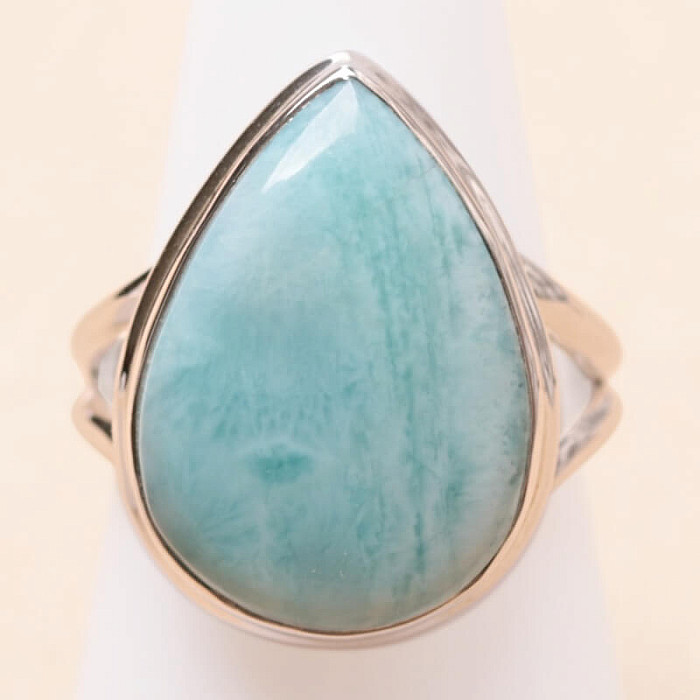 Larimar prsten stříbro Ag 925 LOT409 - 60 mm (US 9