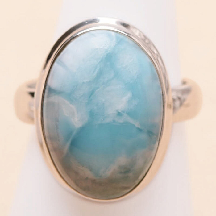 Larimar prsten stříbro Ag 925 LOT413 - 54 mm (US 7)