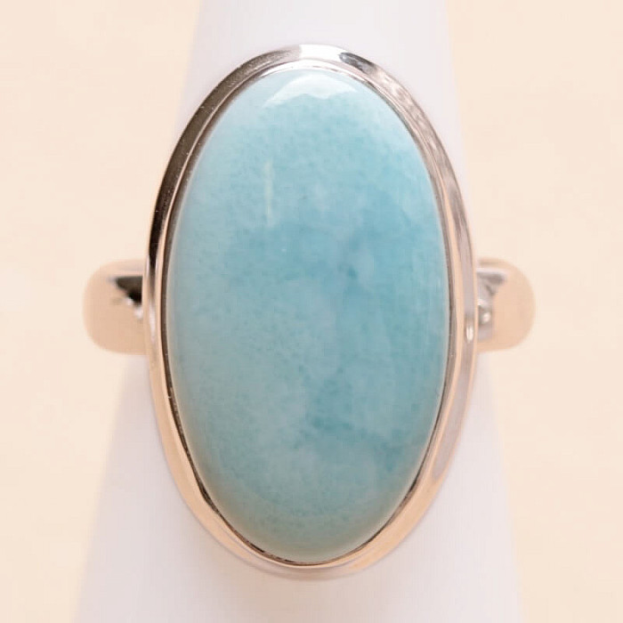 Larimar prsten stříbro Ag 925 LOT416 - 54 mm (US 7)