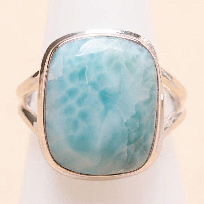 Larimar prsten stříbro Ag 925 LOT417 - 56 mm (US 7