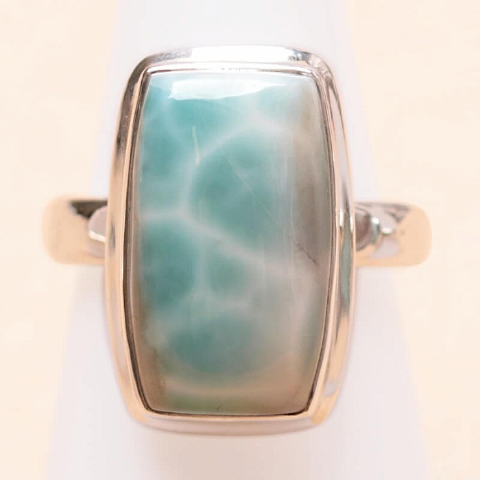 Larimar prsten stříbro Ag 925 LOT418 - 57 mm (US 8)