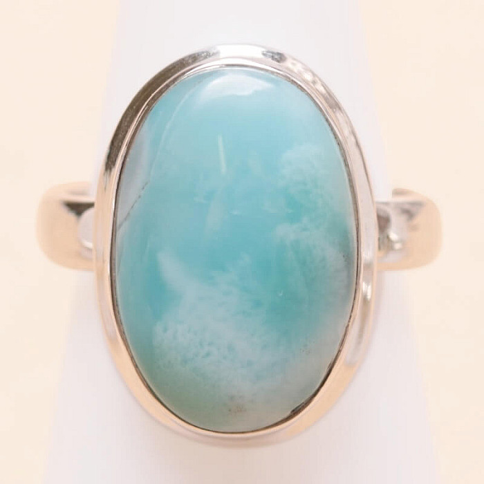 Larimar prsten stříbro Ag 925 LOT422 - 54 mm (US 7)