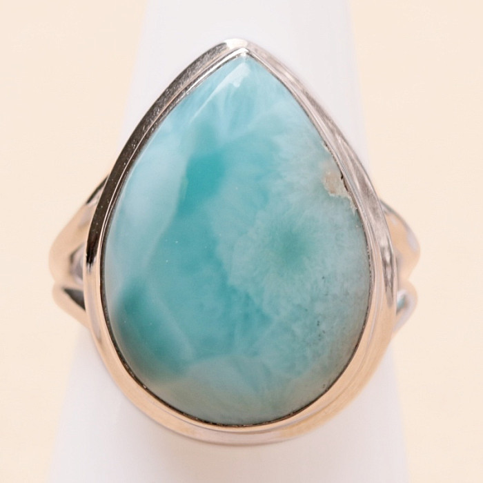 Larimar prsten stříbro Ag 925 LOT427 - 54 mm (US 7)