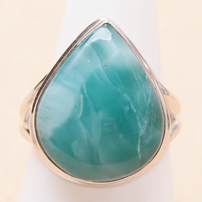 Larimar prsten stříbro Ag 925 LOT433 - 60 mm (US 9