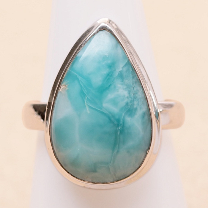 Larimar prsten stříbro Ag 925 LOT434 - 59 mm (US 9)