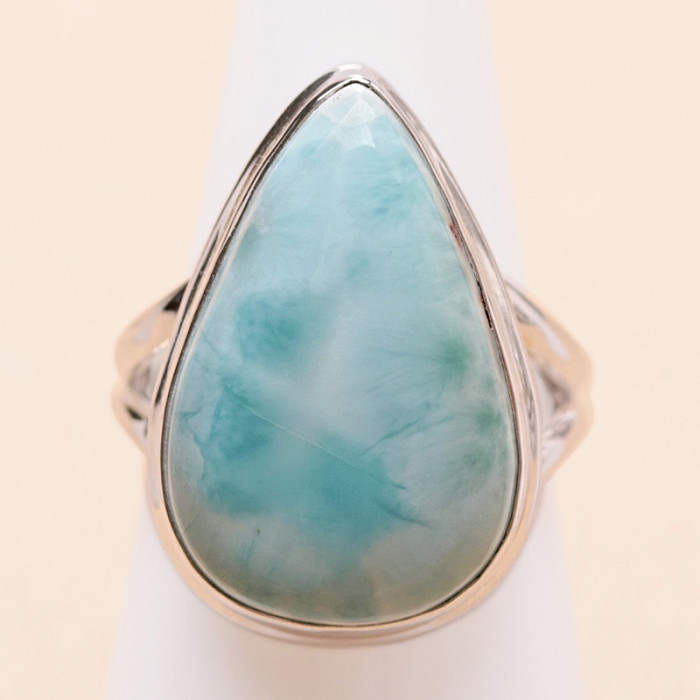 Larimar prsten stříbro Ag 925 LOT438 - 56 mm (US 7